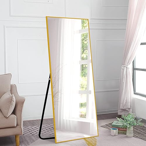 Miniatura 79 de NeuType - Espejo de cuerpo completo, espejo de pie de cuerpo completo, 64 x 21 pulgadas con soporte, espejo de pie para colgar o apoyar contra