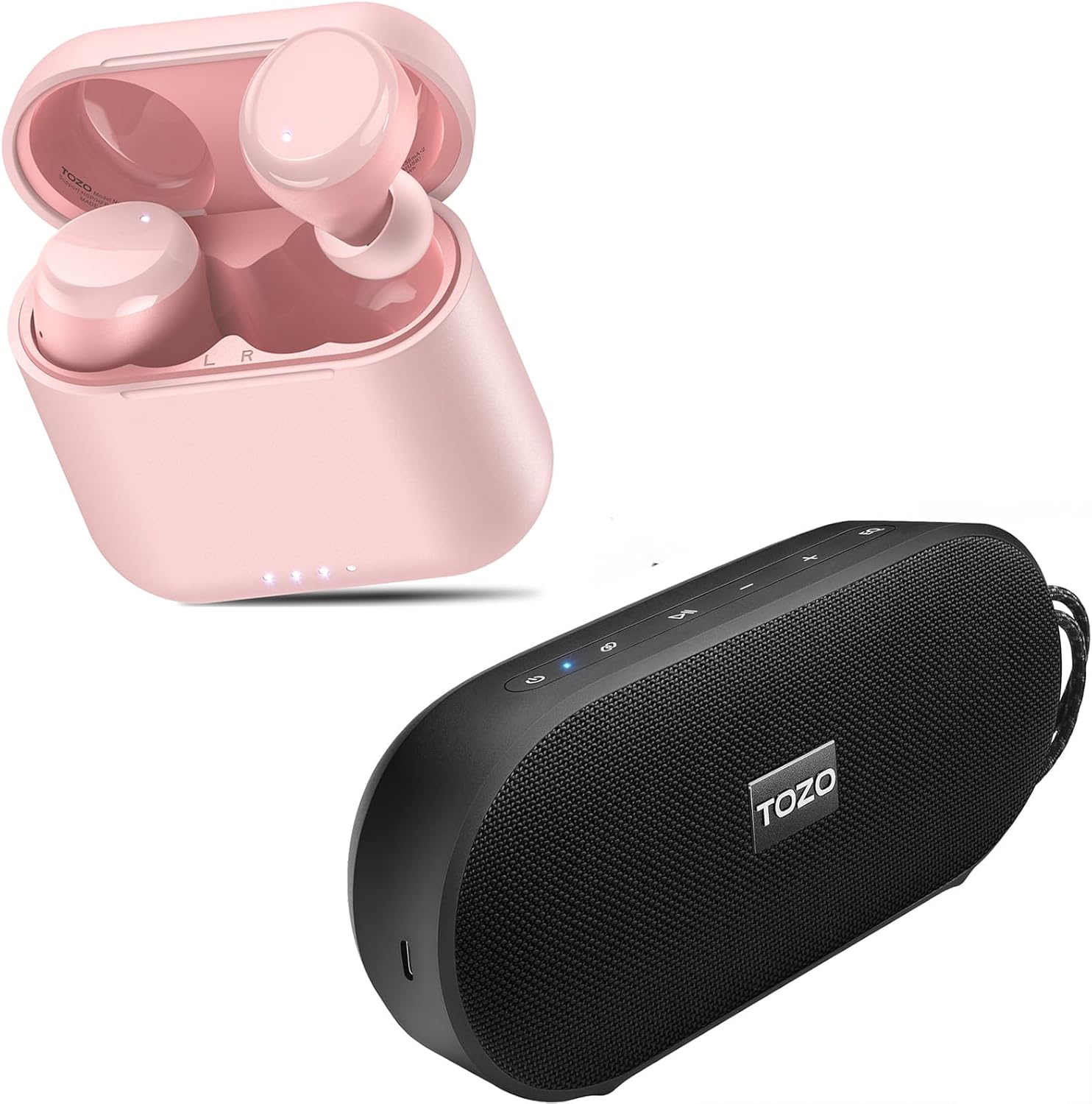 TOZO T6 Wireless Earbuds, Bluetooth 5.3 Ear Buds PA1 Bluetooth Speaker with 20W Stereo Sound