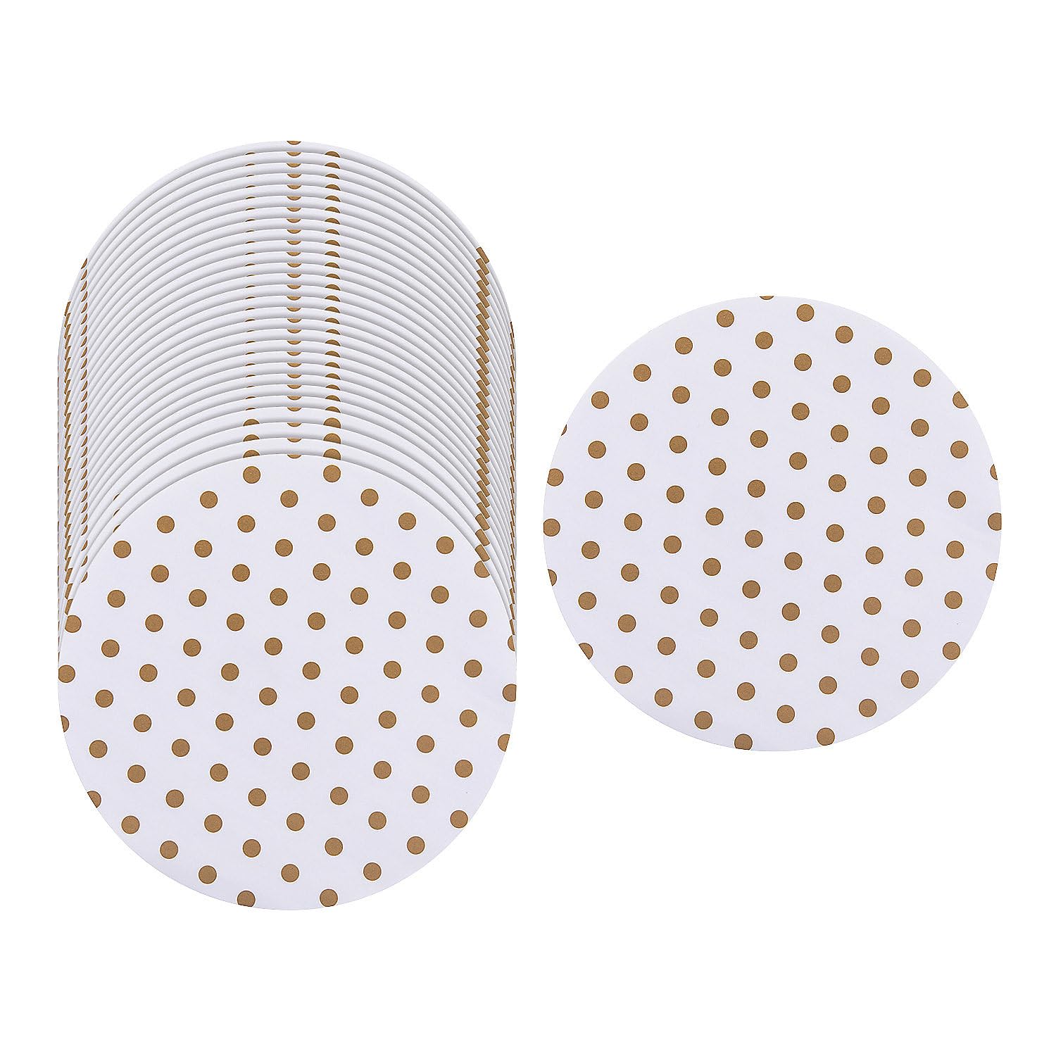 Fun Express Small Gold Dot Serving Paper Liners Bulk 96 Pieces