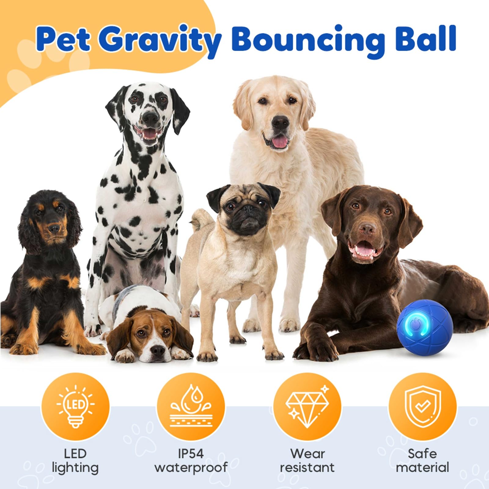 ASL Interactive Dog Treat Ball, 2-Pack Durable Chew Balls for Puppies and Dogs