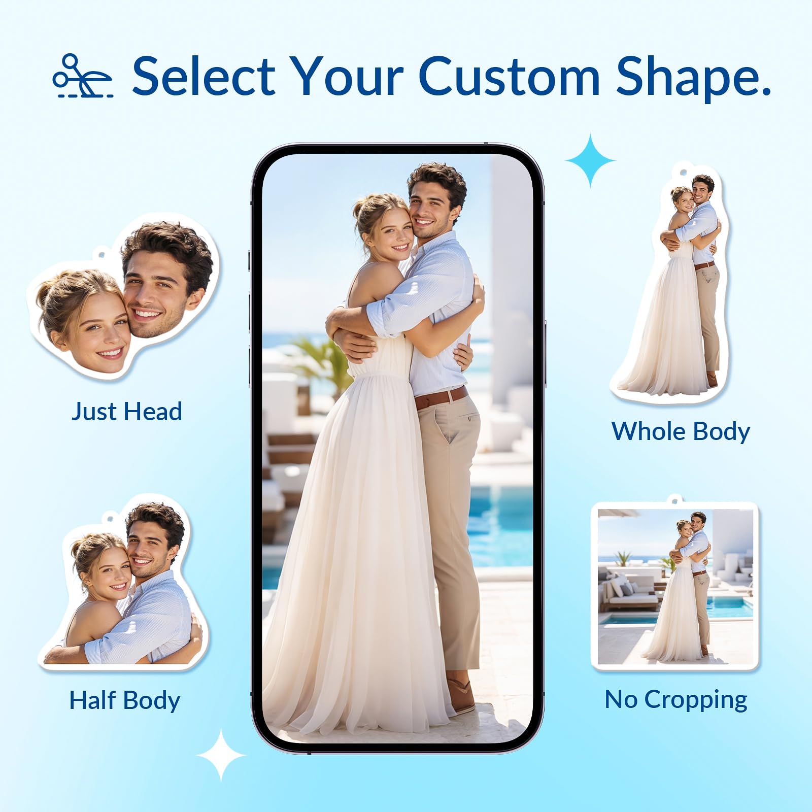 Custom Air Fresheners with Picture - Personalized Double Sided Photo Air Freshener Customized Air Freshener for Car Wardrobe — view 3