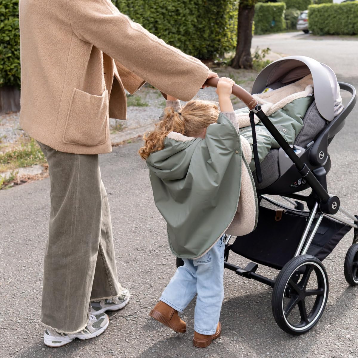 Bemini - Poncho da viaggio 9-36 m - impermeabile + teddy -