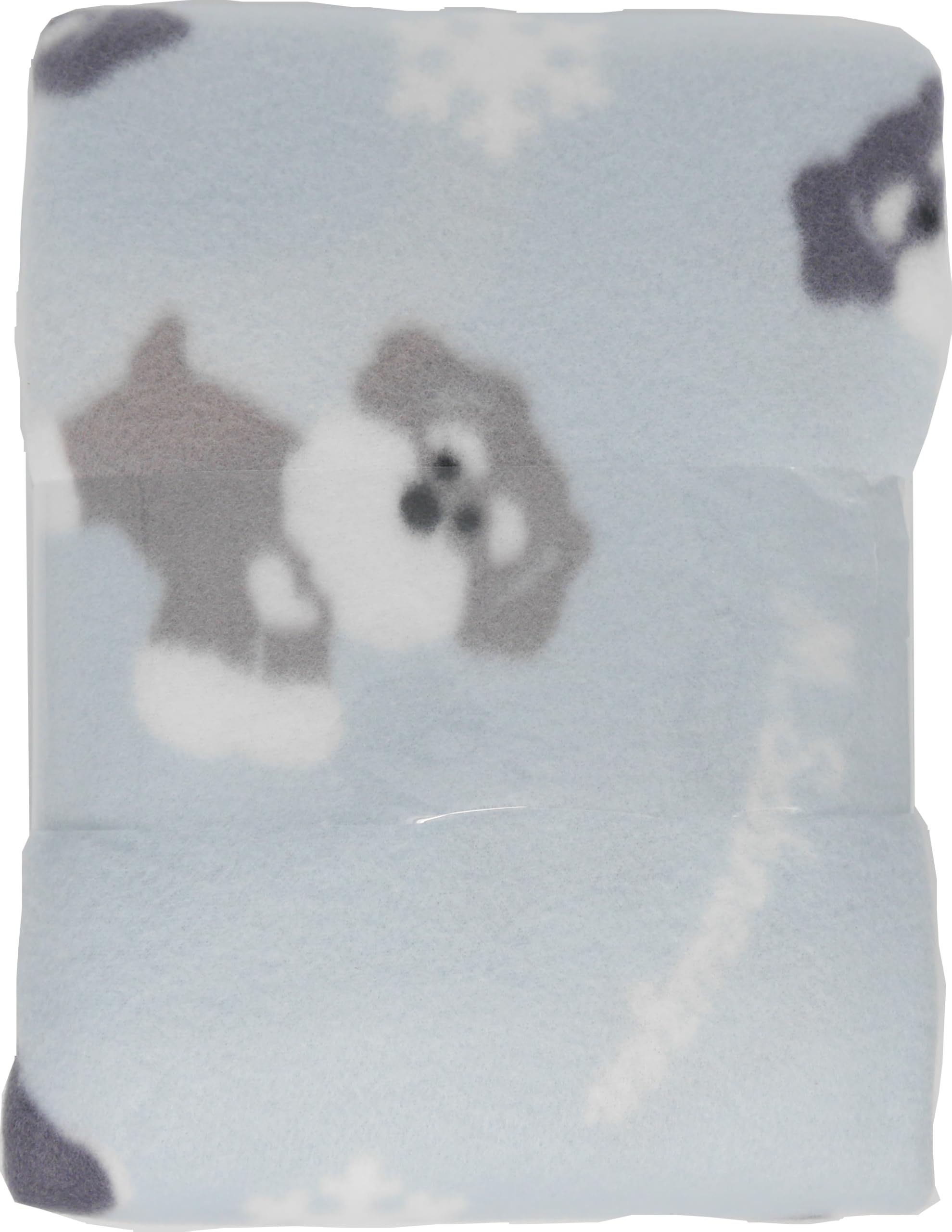 NASKA Fleece Fabric, Printed Pattern, Width 55.1 x 39.4 inches (140 x 100 cm), COL. 1, For Light Blue, Schnauzer Style NO. 5600