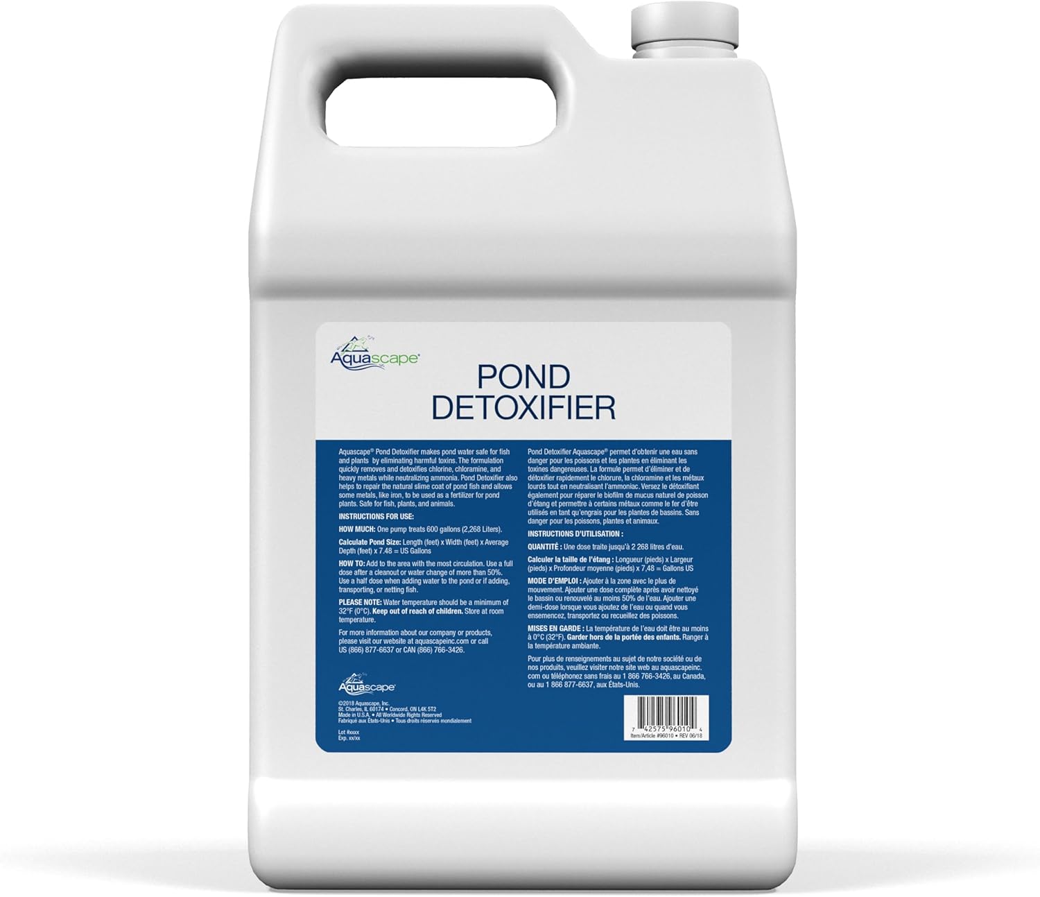 Aquascape Pond Chlorine Detoxifier and Ammonia Neutralizer (1 gal / 3.78 LTR)