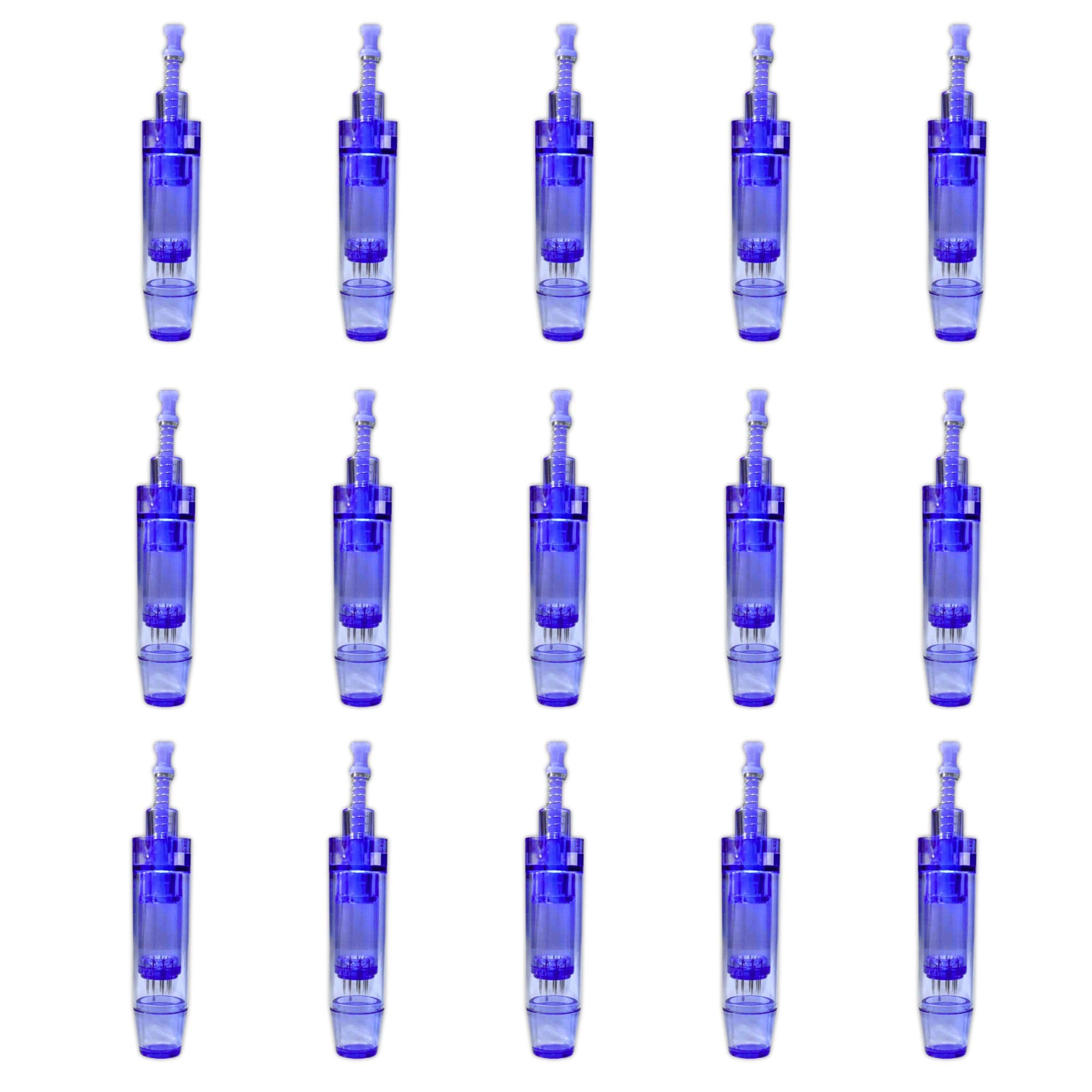 Sdermatech Rechargable Dr.Pen Ultima A1 W Derma Pen Needles Cartridges 12 Pin for Auto Microneedle-Pack Of 15 , Blue