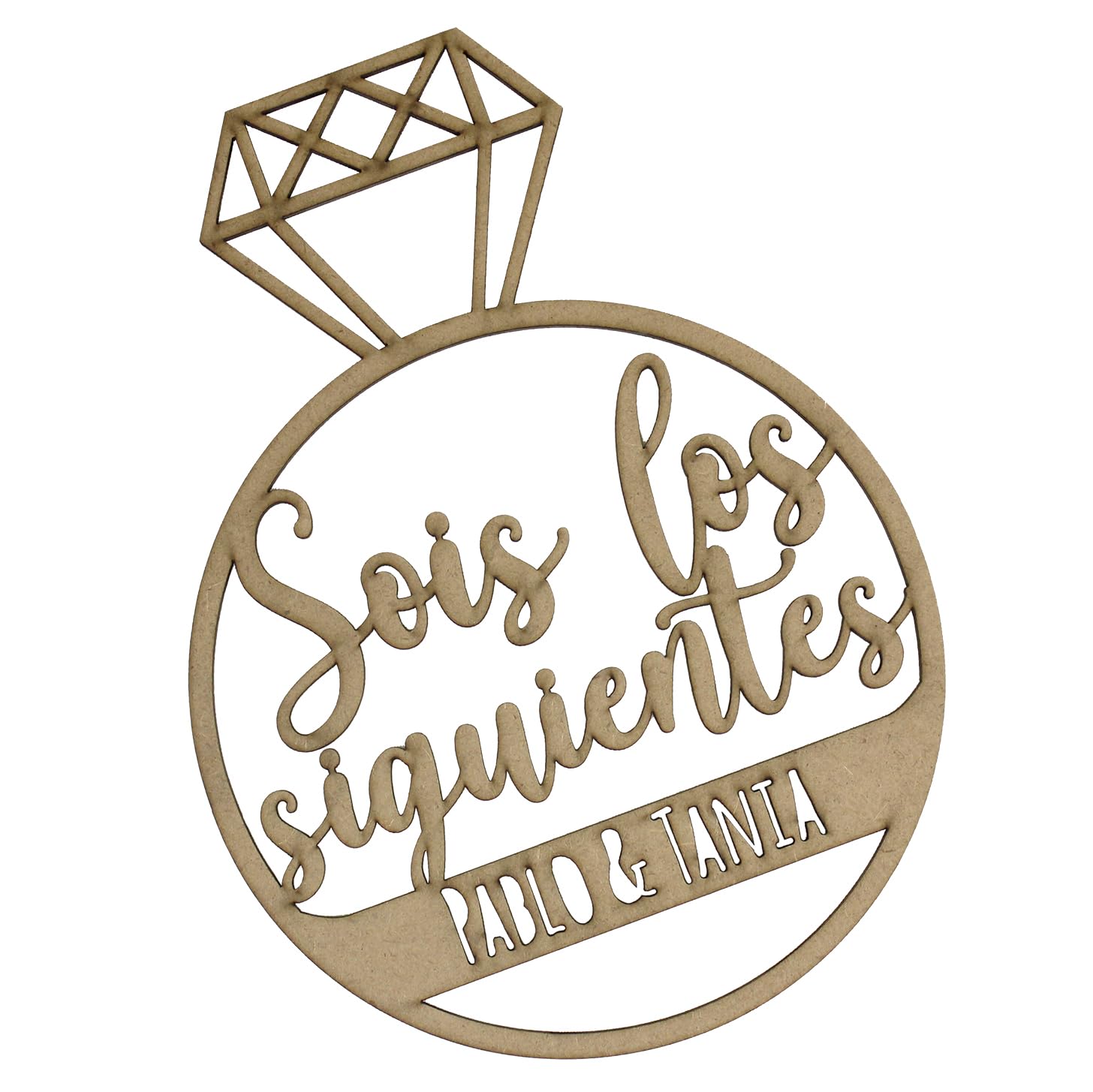 Genérico Anillo de Madera Personalizado Sois los Siguientes para Inivitados Boda