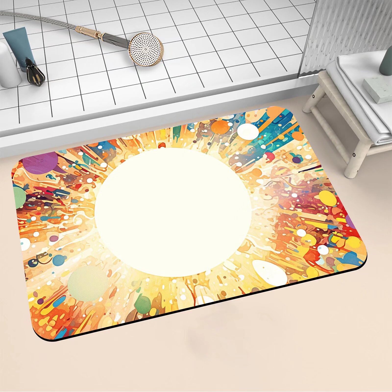 Tapis de bain diatomite résout les sols mouillés grâce au séchage rapide 50x80cm