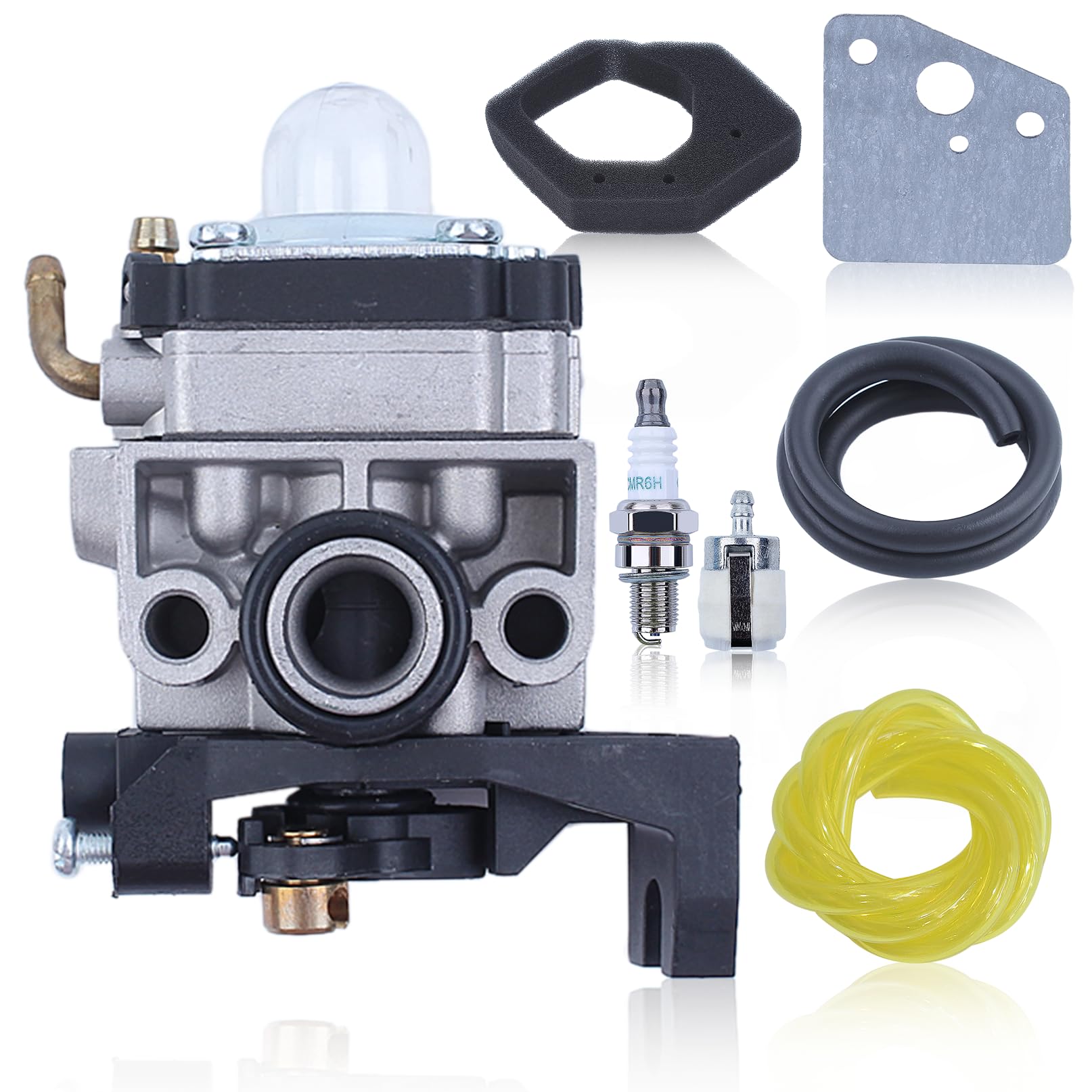 AUMEL Carburetor Carb Kit for Honda GX35 GX25 UMR425-LWJT UMK425H-UVHT with Air Filter Spark Plug Fuel Filter Gasket Fuel Hose Tube 16100Z0Z815 17211Z0H000 Mower 4 Cycle Engine Parts