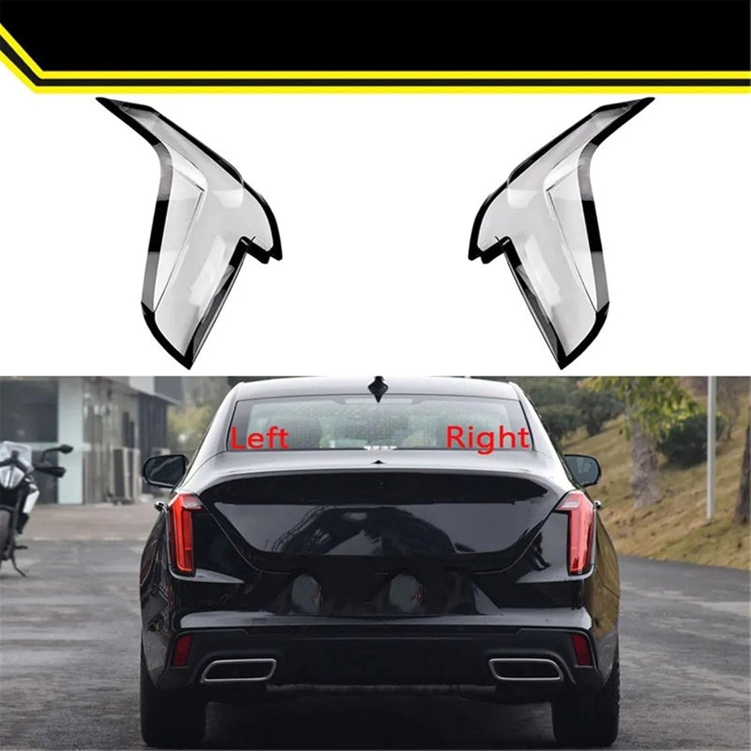 tail light lens Compatible With Cadillac For CT4 2018 2019 2020 2021 2022 2023 Taillamp Lens Shell Car Rear Taillight Cover Light Caps Lampcover(A pair)