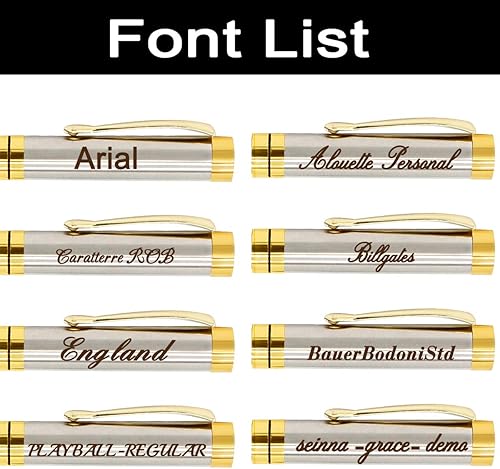 Vista 43 de Aolun Bolígrafos personalizados, bolígrafo grabado personalizado con tu nombre o mensaje, repuesto mediano recargable, regalos personalizados
