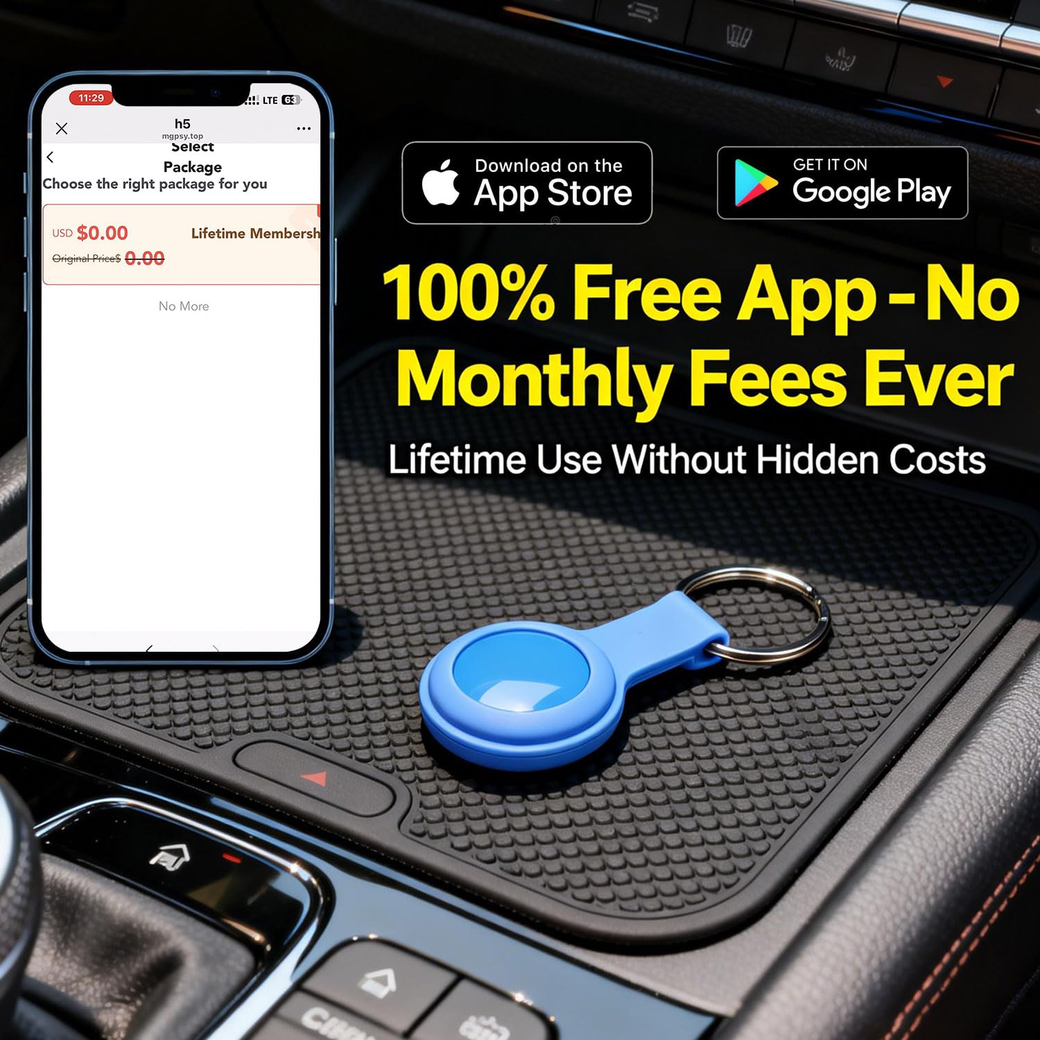 GPS Tracker for Vehicles,Cars,Kids & Pets,Real-Time Location Updates,No SIM Card No Subscription,Long Standby Waterproof GPS Tracking Device for Dogs, Elderly & Valuables (Android & iOS) - image 2