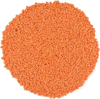 Organic Red Split Lentils aka Masoor Dal low calories rich in Iron and P...