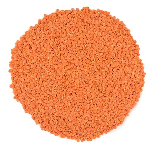 Lentejas rojas orgánicas aka Masoor Dal bajas calorías ricas en Hierro y Proteína Raw non-GMO Vegan Bulk-10LB