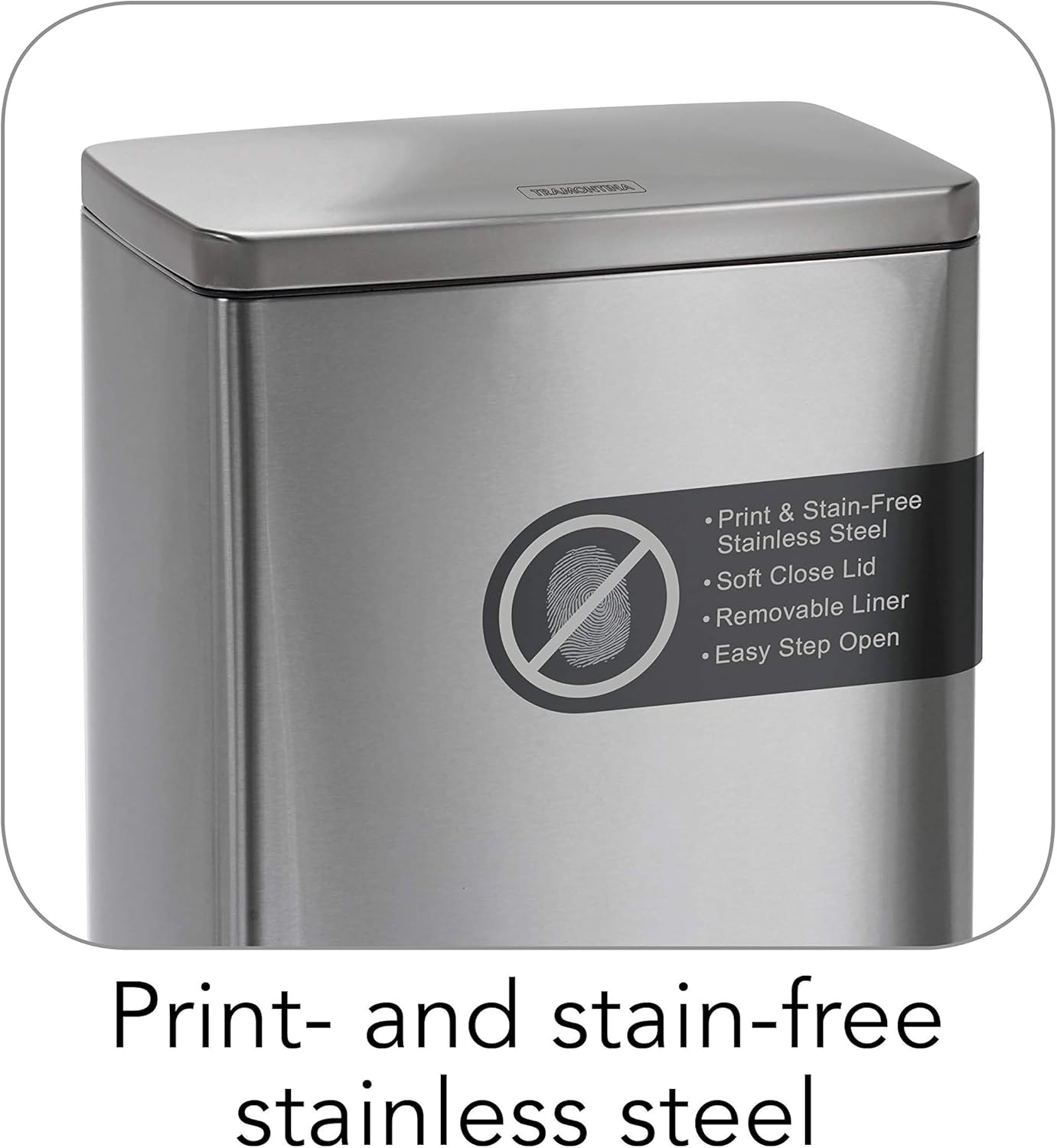Tramontina 13 Gallon Step Trash Can Stainless Steel Includes 2 Freshener Cartridges …