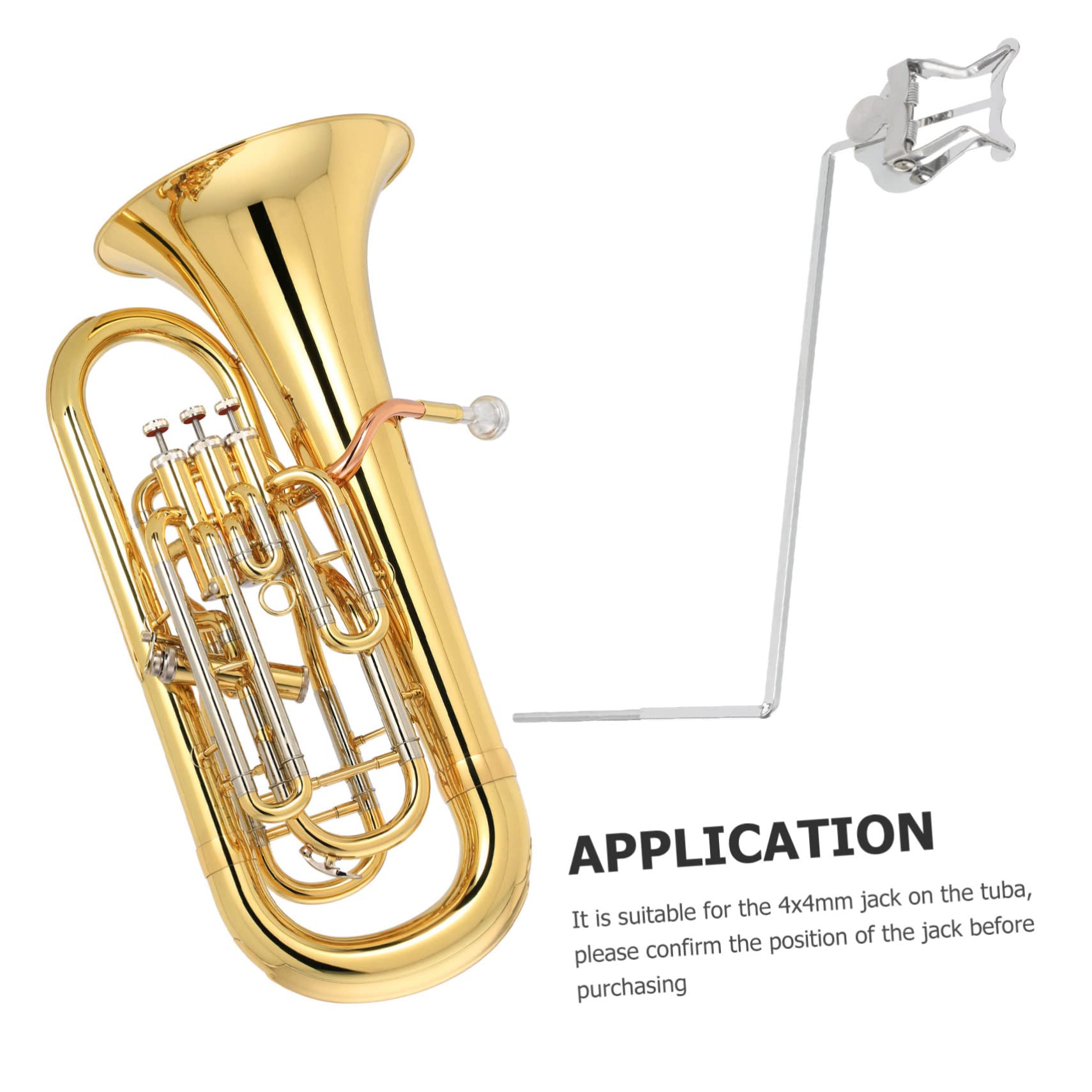 BESPORTBLE Morsetto Portatile per Spartiti Musicali in Metallo Placcato, Clip a Morsetto per Strumenti Fiato come Tromba, Tuba e Clarinetto Basso, Accessorio per Esibizioni e Marce Musicali