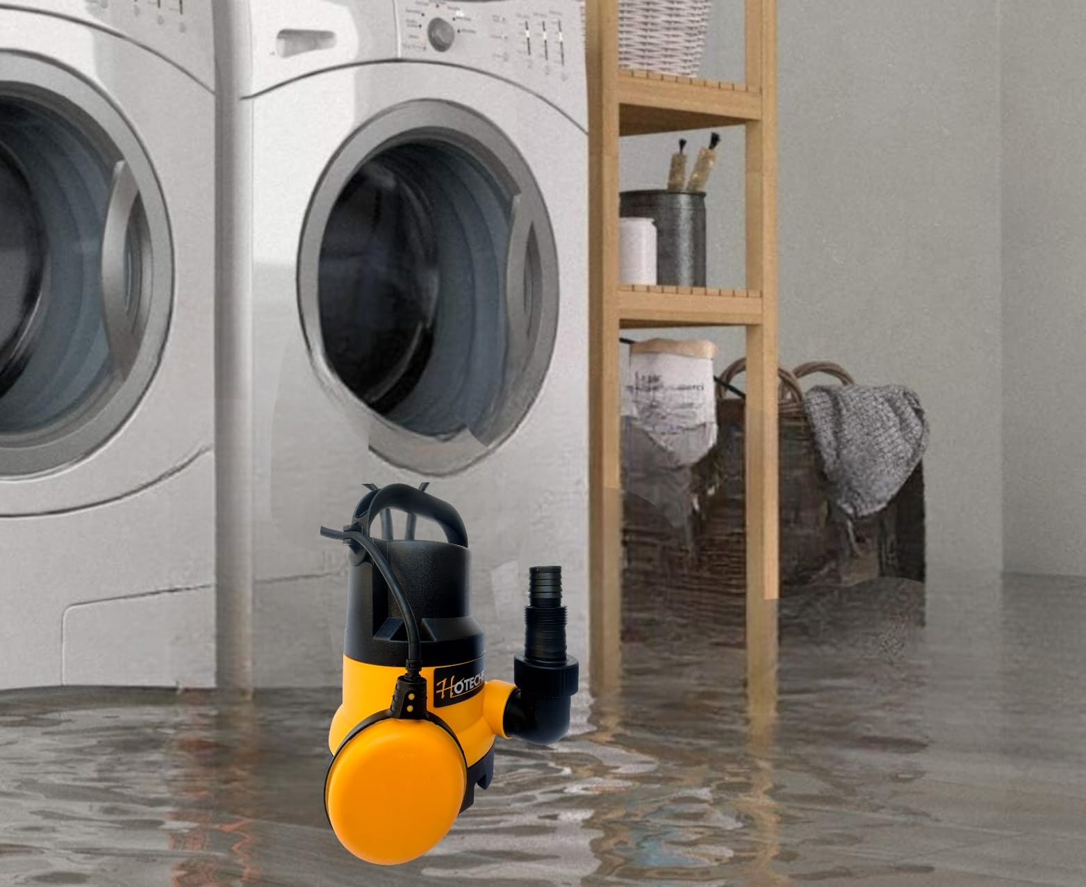 Pompa Sommersa Pompa Elettrica 400W Sommergibile con interruttore a Galleggiante e portata Massima 8000 L/H per Acque Chiare e Scure per piscina, vasca e irrigazione da giardino
