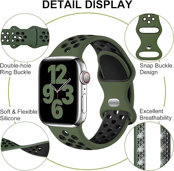 Upeak Sport Strap for Apple Watch Strap 40mm 41mm 38mm 42mm(Series 11/10)