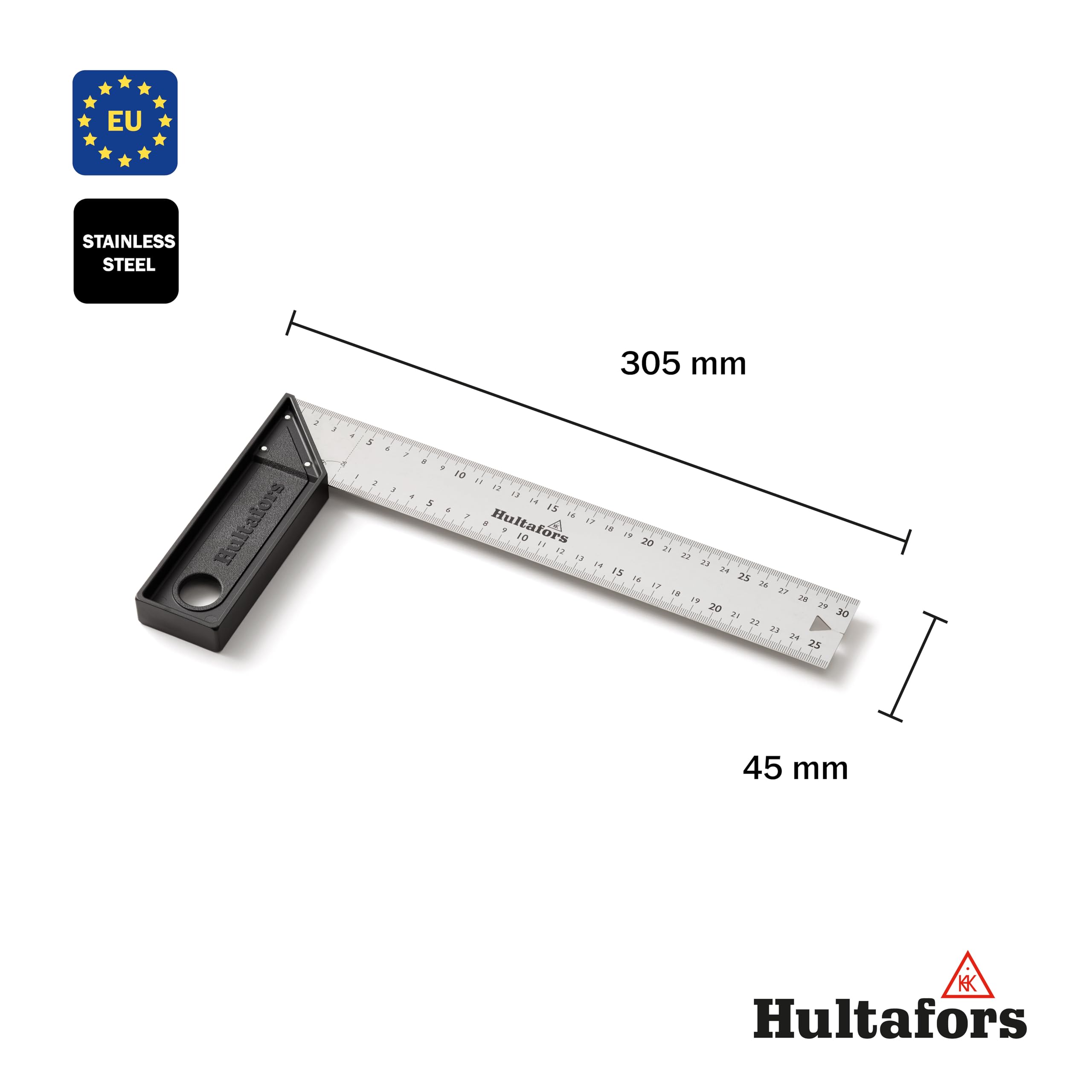 Hultafors Deep Hole Marker with Angle 305 x 45 mm I Marking Tool Set I 650341, black - Image 3