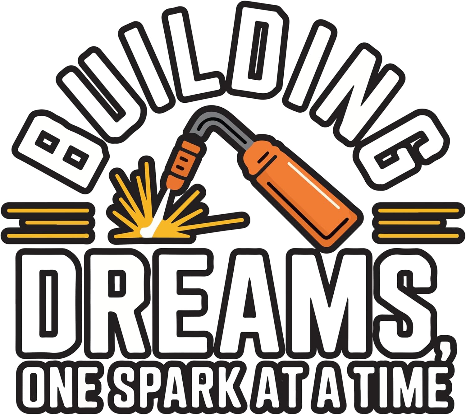 Welder Sticker, 4 in - Welding Decal for Welder, Ironworker, Construction, Laborer, Pipefitter, Mechanic (Spark)