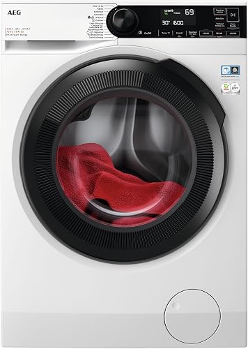 AEG LWR7316O4B Lavasecadora de Carga Frontal, Lava 10 Kg Seca 6 Kg, Libre Instalación, 1600 rpm, Conectividad WiFi, Cajón universal PODs, Programa NonStop, Panel LCD, Blanco, Clase D