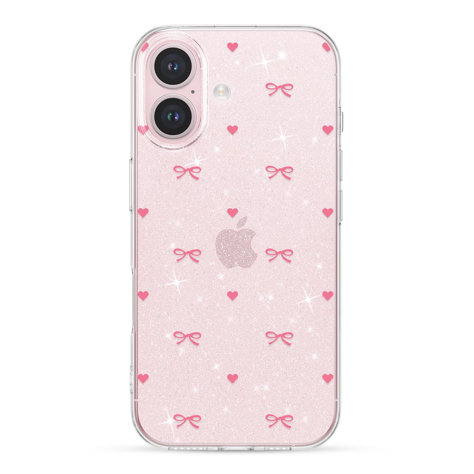 Coque iPhone 16 Plus protège des chocs paillettes rose fuchsia - 7