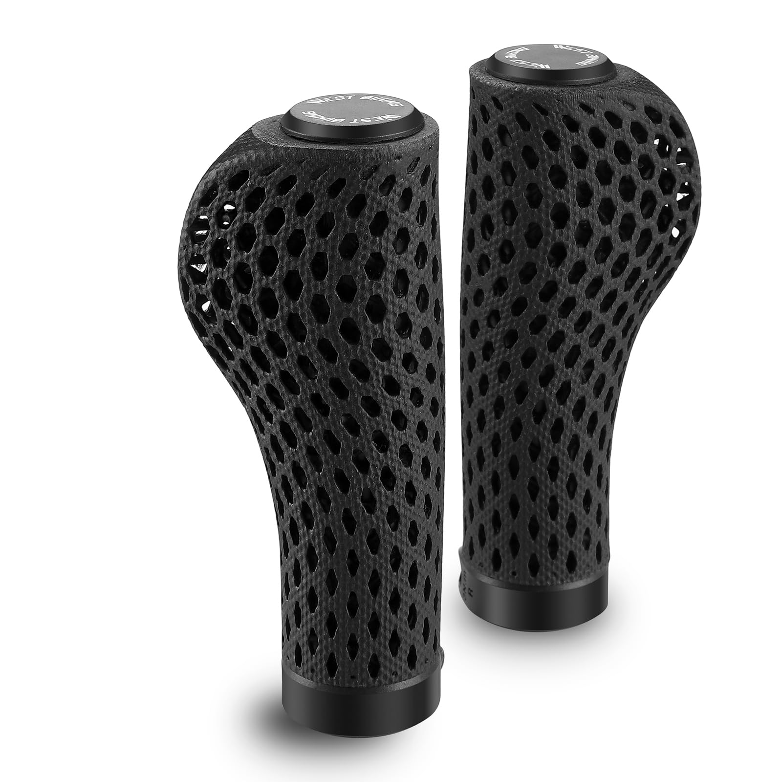 Manopole per manubrio MTB ergonomiche 3D stampate antiscivolo, ammortizzanti per ciclismo e bicicletta