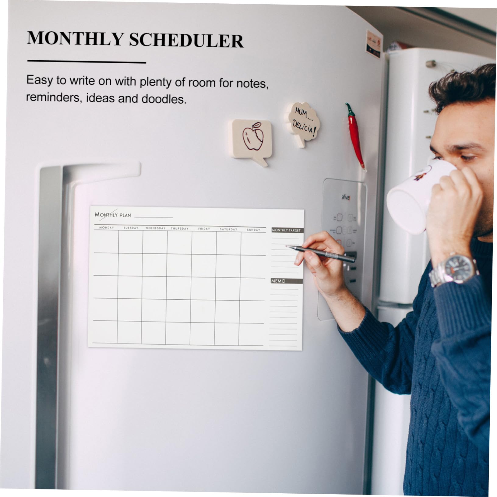 Angoily 2 Stck. Monatsplaner Notizblock Format Monatsübersicht Papierkalender Einfacher Tischkalender für Arbeit und Studium Tages und Monatsplaner für Erwachsene mit Spiralbindung