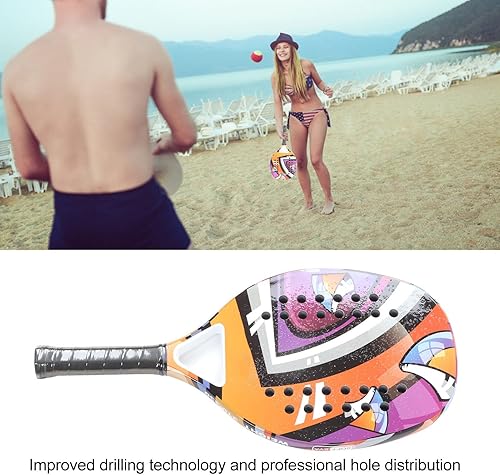 Miniatura 4 de Raqueta de tenis de fibra de carbono, raqueta profesional del pádel del tenis de playa para el gimnasio casero de la escuela