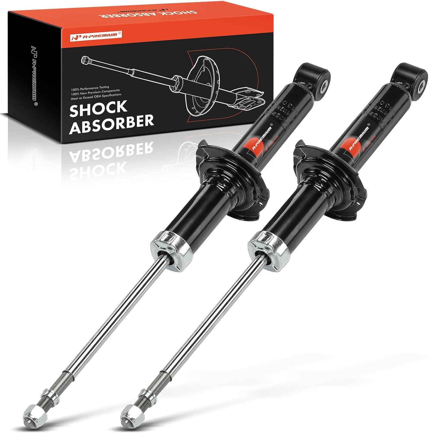 A-Premium Rear Pair (2) Shock Absorber Strut Assembly Compatible with Toyota Tercel 1991-1994, Paseo 1992-1995, Driver and Passenger Side