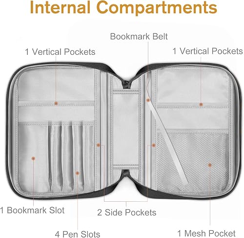 FINPAC Bible Cover, Slashproof Carrying Book Case Church Bag Bible Protective with Handle and Zippered Pocket for Standard Size Bible, for Mother Father Girls Boys Women Men, - 4