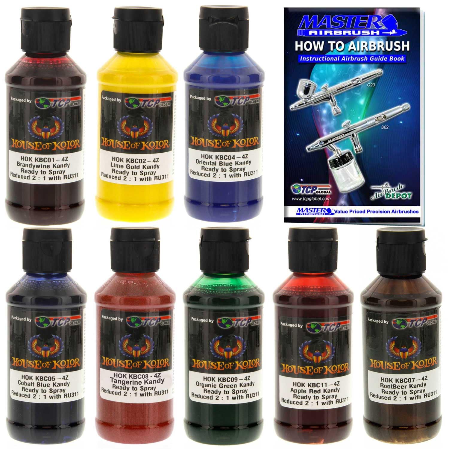 Amazon.com: House of Kolor 4Oz 8 Color Kit Shimrin Kandy Ready-To