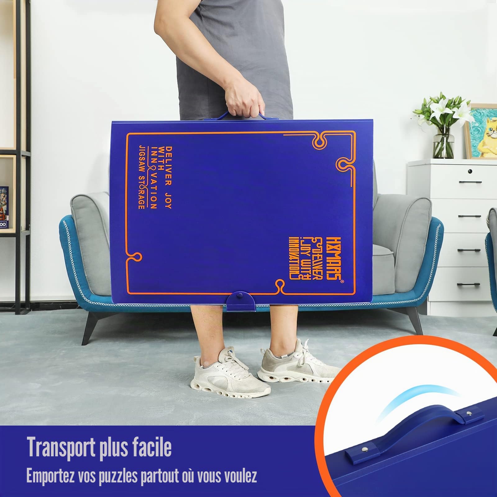 HXMARS Classeur de Rangement pour 1000 pièces, Organiseur Portable avec 20 Poches, Accessoire de Protection pour Casse-tête