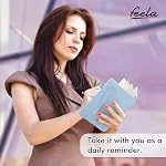 Feela 18 Pack Journal Notebook pour le travail, Business Notebook Bulk Couverture rigide Lited Writing Journal avec porte-stylo pour les hommes Femmes Note Prise, avec 18 Stylos noirs, 120 GSM, 5.1.1.x8.3. A5, Bleu clair