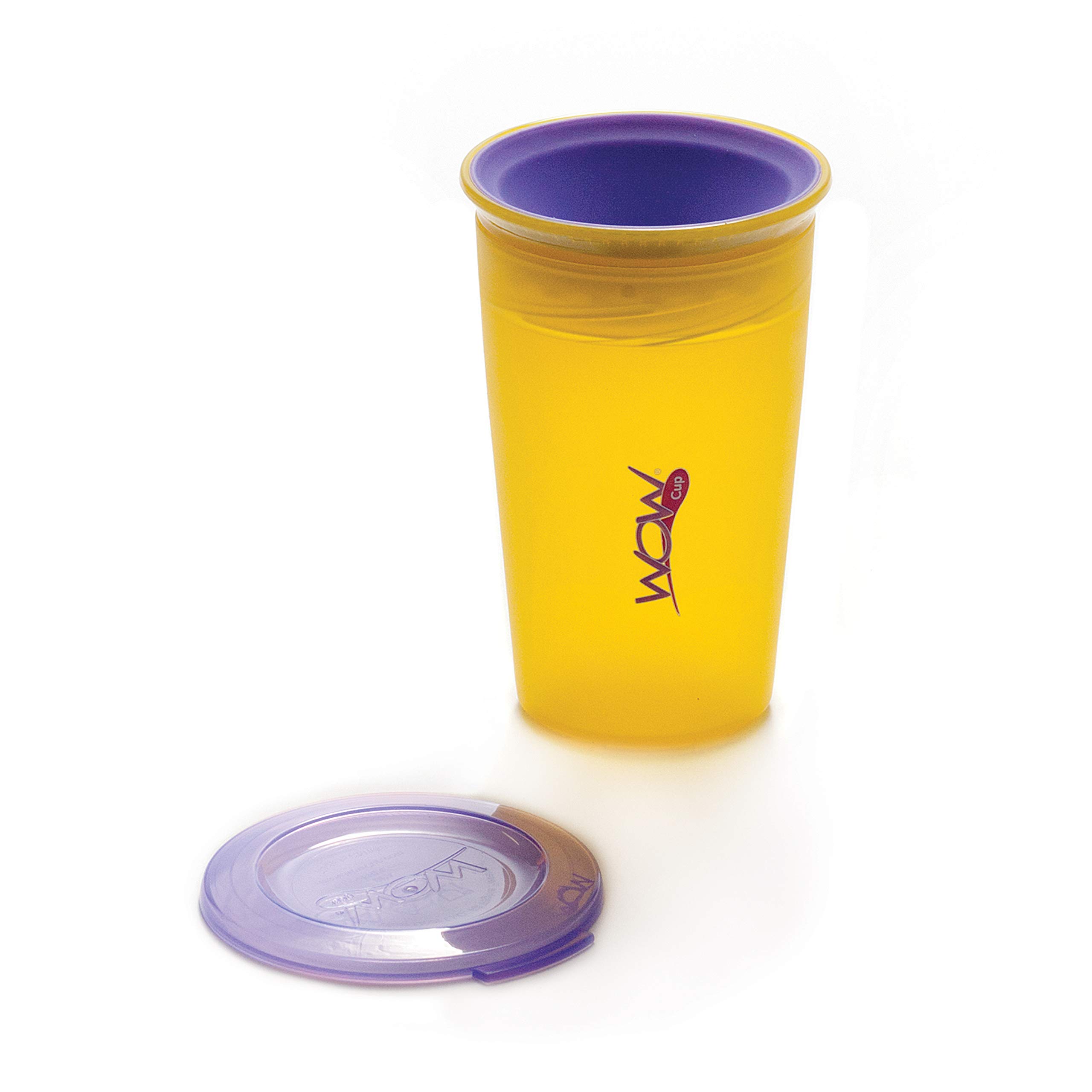 JUICY! WOW Cup® for Kids with Freshness Lid, YELLOW/PURPLE