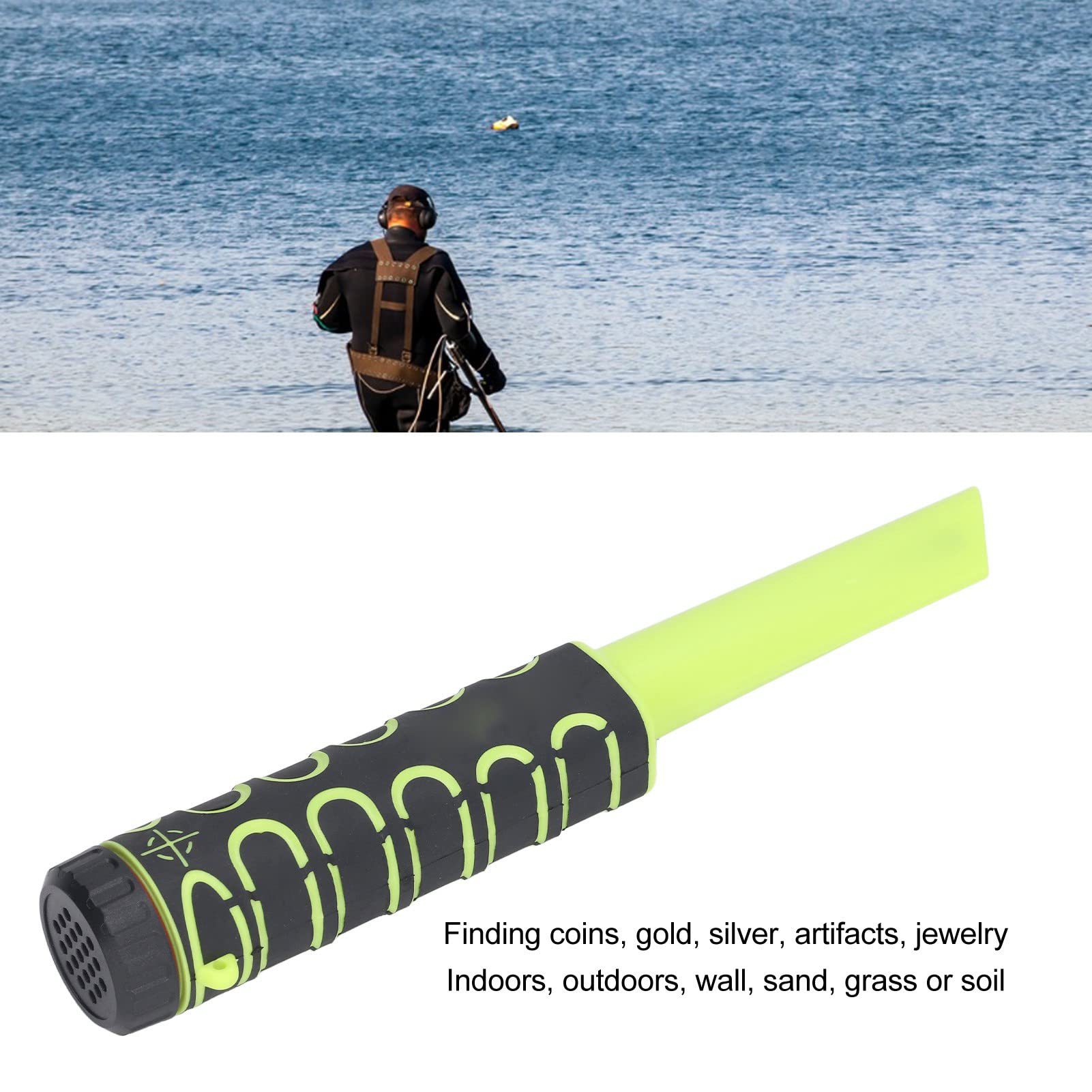 HXGLPSNG Metal Detector Subacqueo Pinpointer, Mini Palmare Pinpointer Sonda Impulso Induzione Con LED E Indicatore Di Alimentazione, Per Adulti E Bambini Divertimento Nella Caccia Al Tesoro - 3