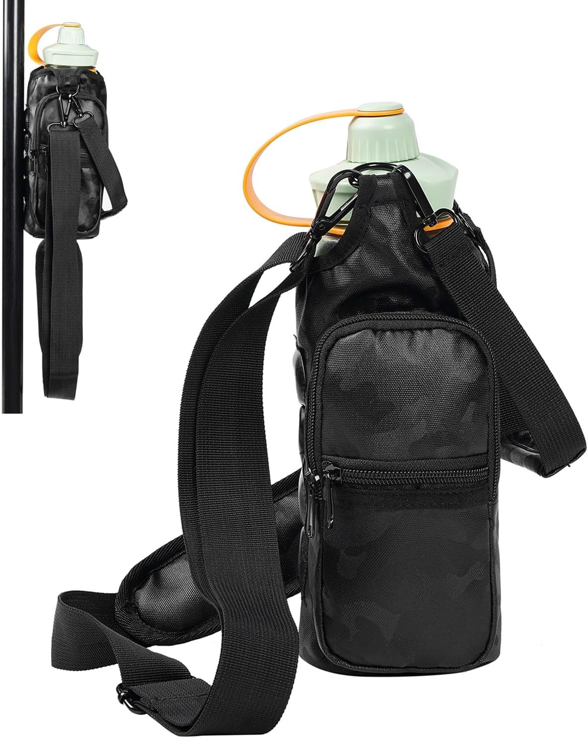 調節可能なパッド入りショルダーストラップバッグ。車、自転車、オフィス、ジムでの磁気ウォーターボトルの携帯電話保護に最適。持ち運び可能