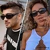 Lentes de sol Y2K envolventes para mujer y hombre, geniales para festivales y rave, estilo retro de los 90 y 2000, futuristas, con marco curvo grueso, lentes recortados modernos, protección UV, deportivos, para senderismo, correr y fiestas 5