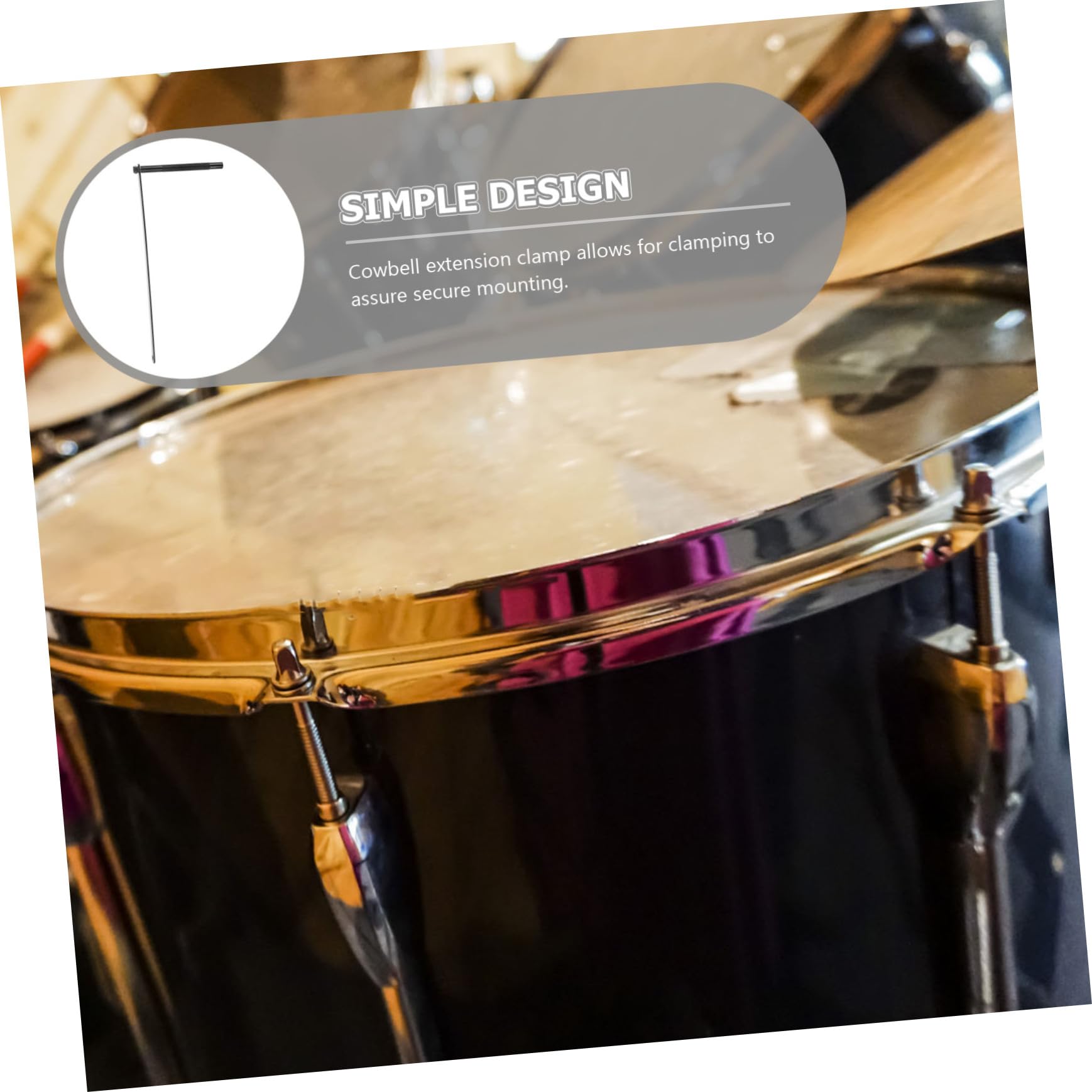 GOOHOCHY Football Game Cowbells Holder Drum Set Accessory Mounting Clamp Bracket