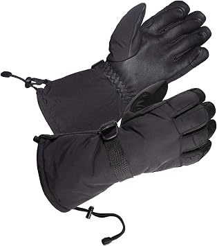 SKYDEER Waterproof and Windproof Genuine Deerskin Leather Ski Gloves with 150G 3M Thinsulate Insulation SD8648T