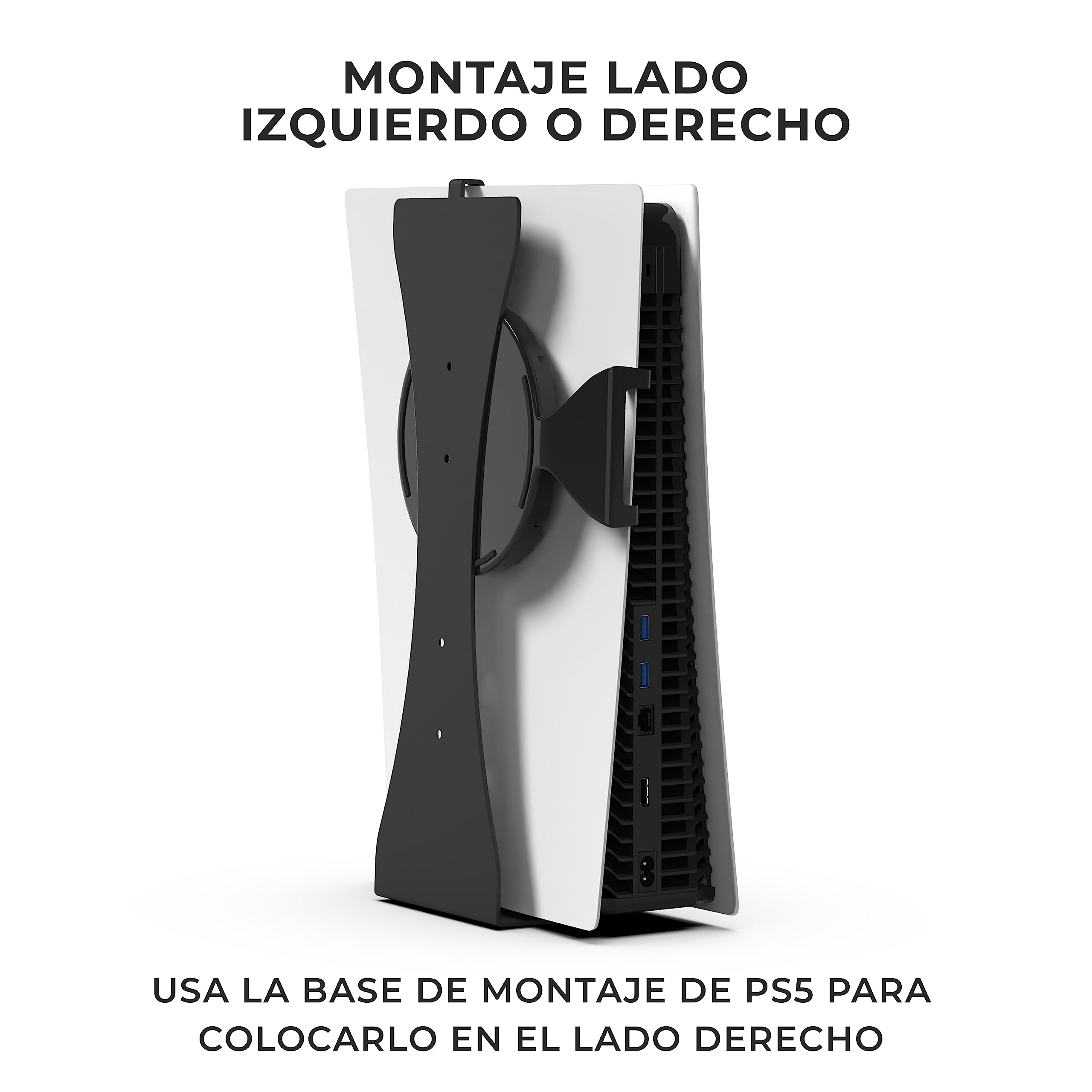 HumanCentric Soporte de pared compatible con PS5 Fat Original, soporte de metal de pared de PS5 Fat, soporte para versión de disco y digital, no compatible con PS5 Slim