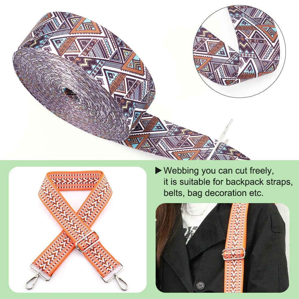Amazon.com: BENECREAT 9.5 Yards Printed Webbing Straps 1-1/2