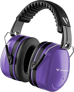 Vanderfields Ear Defenders Adults - Protection Passive Noise Cancelling Headphones - Safety Earmuffs Ear Protectors - Hearing Protection Ear Defenders Autism, Mowing, DIY - 32dB SNR - Purple Power