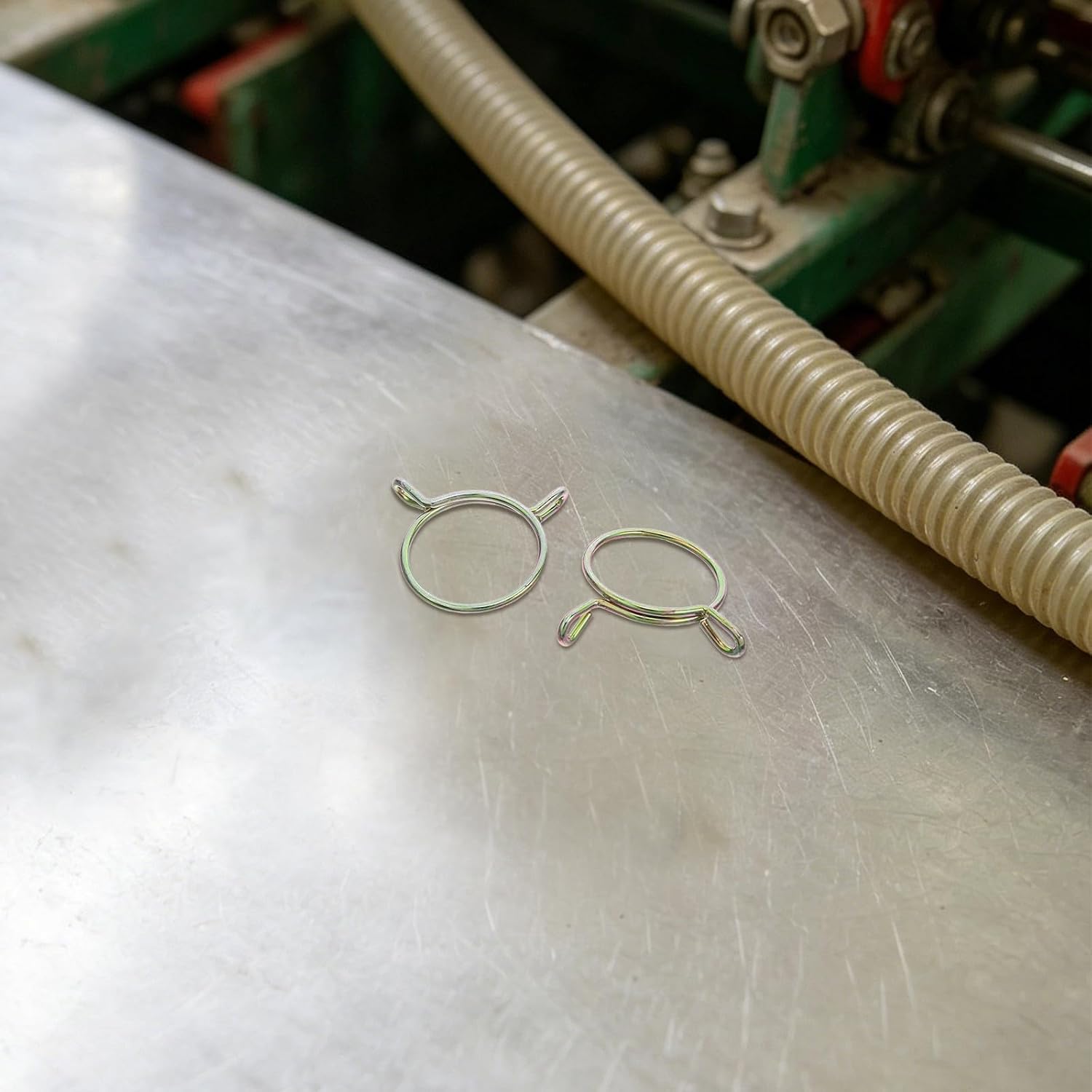 6pcs Agricultural Hose Clamp for Fertilizer Hose Metal Steel Spring Clamp with 3.5cm Aperture Easy Install Protects against Deformation for Field Maintenance