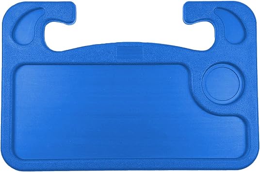 Steering Wheel Tray,Car Table Food Trays for Eating,Laptop Mount,Cars Desk for Driver,Fit Most Auto Vehicle Steering Wheels Blue, Medium