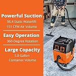 Aspirateur à poussière Fein Turbo I HEPA Pro Set humide/sèche - Capacité de 5,8 gallons, aspiration de 151 CFM, système anti-statique, fonctionnement silencieux à 66 dB, comprend filtre HEPA et accessoires - 92037060990