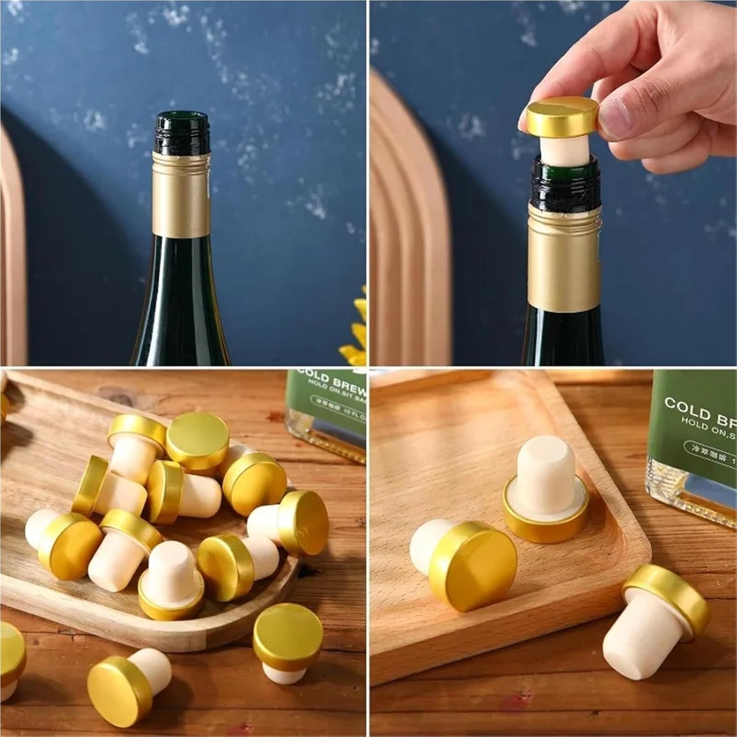 T Shaped Stoppers Cork Wine Bottle Reusable Sealing For Beer Bottles DIY Craft 12 24 36 48 100 Pcs(100pcs)