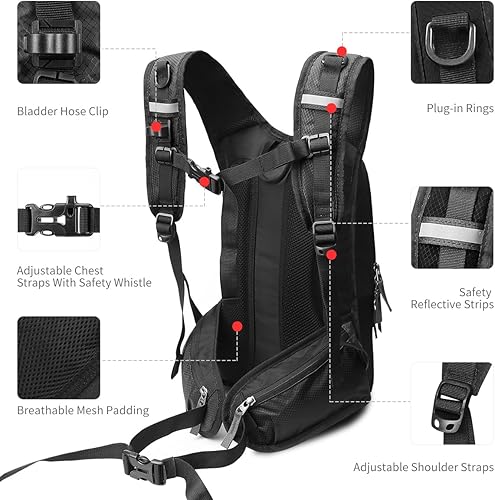 Miniatura 3 de Hydration Pack, Insulated Hydration Backpack with 2L Hydration Bladder, Hiking Backpack for Men Women Kids, Water Backpack for Hiking, Running,