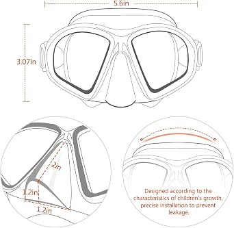 Supertrip Kids Swim Goggles with Nose Cover for Ages 6-14