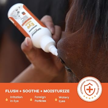 Eye Wash 150ml/5 fl.oz for Horses and Ponies Flush Soothe and Moisturize Alleviates Tear Staining