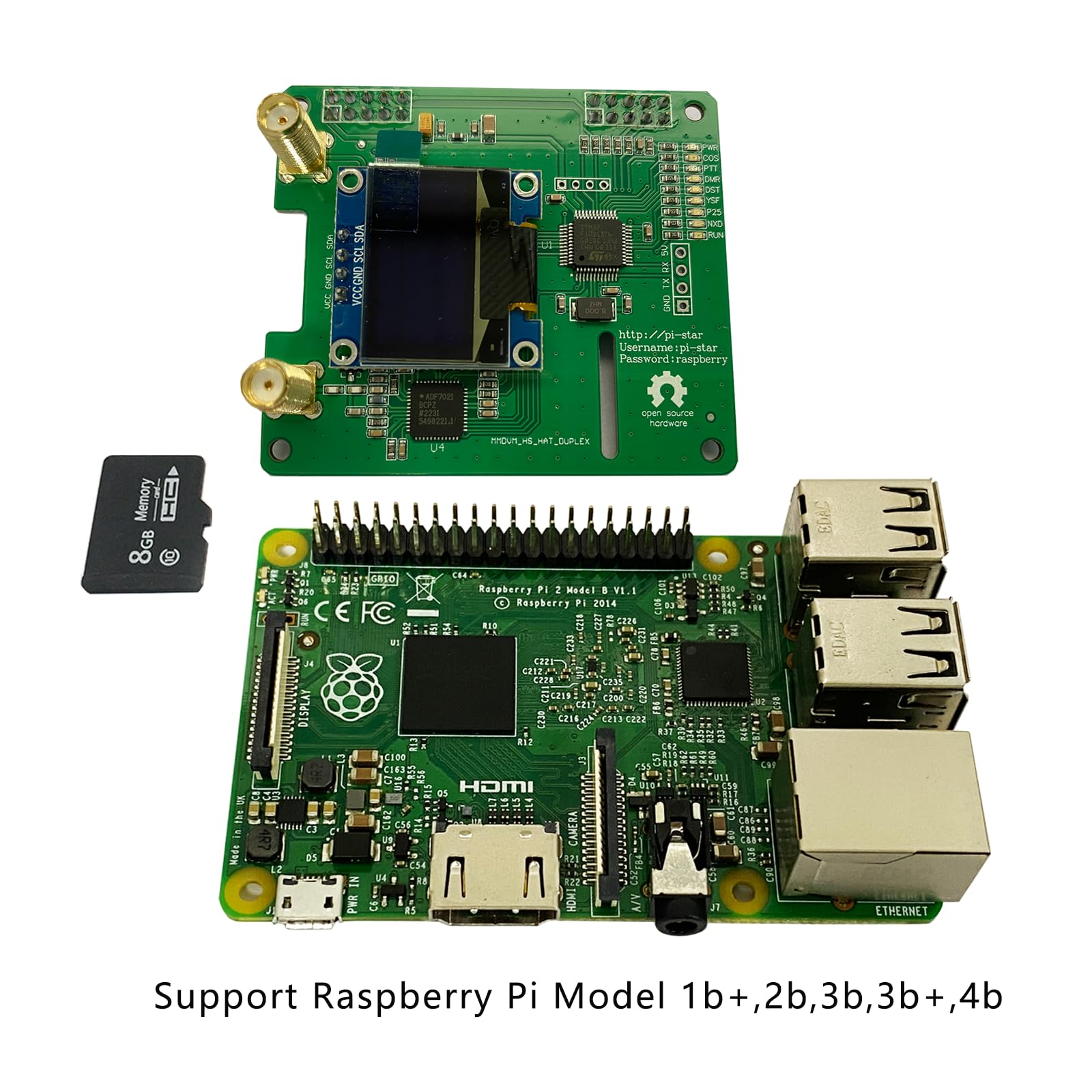 YSF Dstar Modem MMDVM Digital Radio Hotspot - 4.2 Board For DMR/Dstar ...